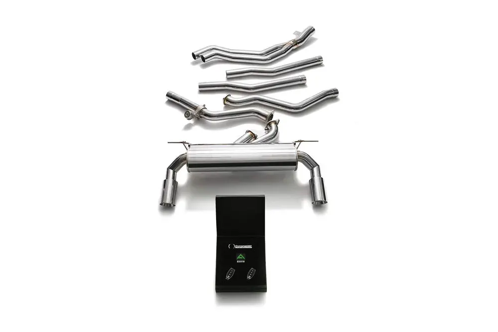 Armytrix Stainless Steel Valvetronic Exhaust System Dual Chrome Tips Bmw M140i | M240i F2x 2017-2019 1