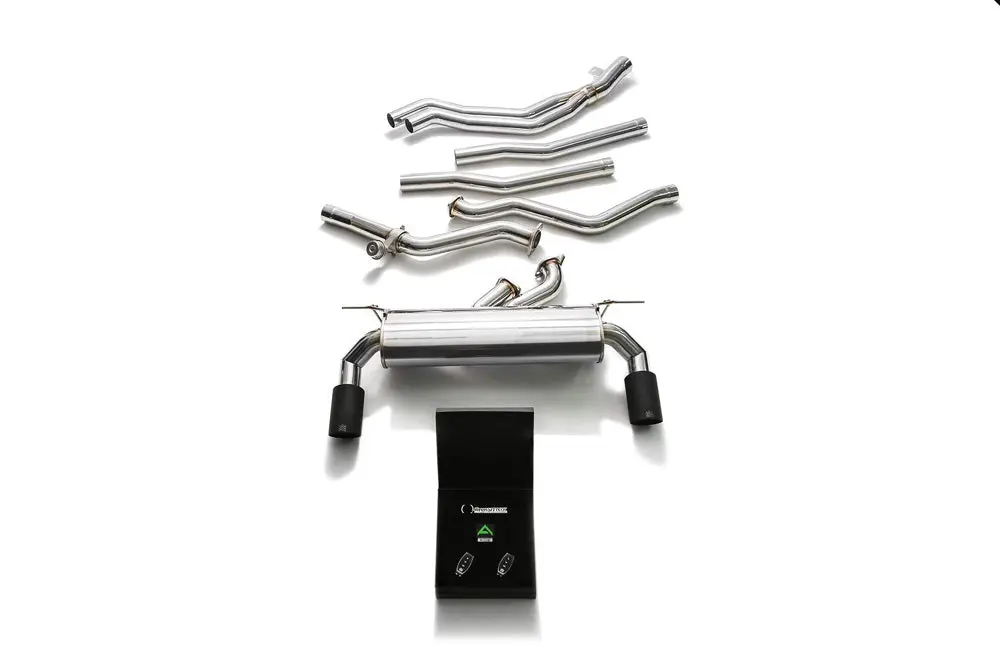 Armytrix Stainless Steel Valvetronic Exhaust System Dual Carbon Tips Bmw M140i | M240i F2x 2017-2019 1