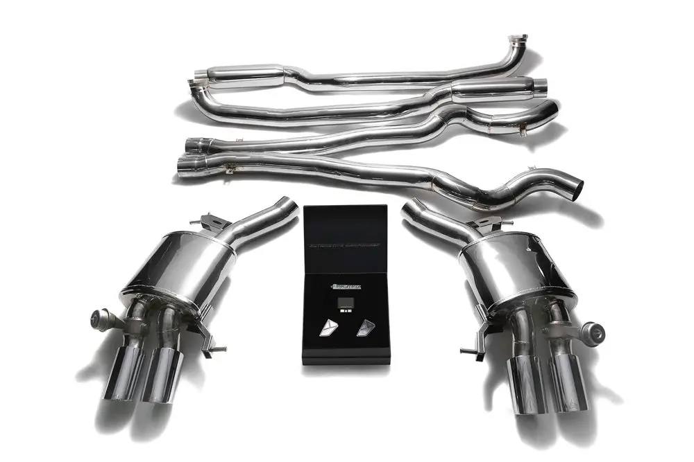 Armytrix Stainless Steel Valvetronic Catback Exhaust System Quad Chrome Silver Tips Bmw M5 F10 2011-2017 1