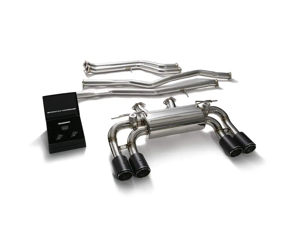 Armytrix Stainless Steel Valvetronic Catback Exhaust System Quad Carbon Tips Bmw M2 Competition F87 2019-2020 1