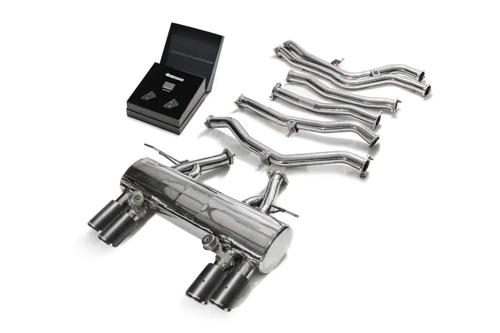 Armytrix Stainless Steel Valvetronic Catback Exhaust System Quad Carbon Tips Bmw M3 | M4 F8x 2015-2020 1