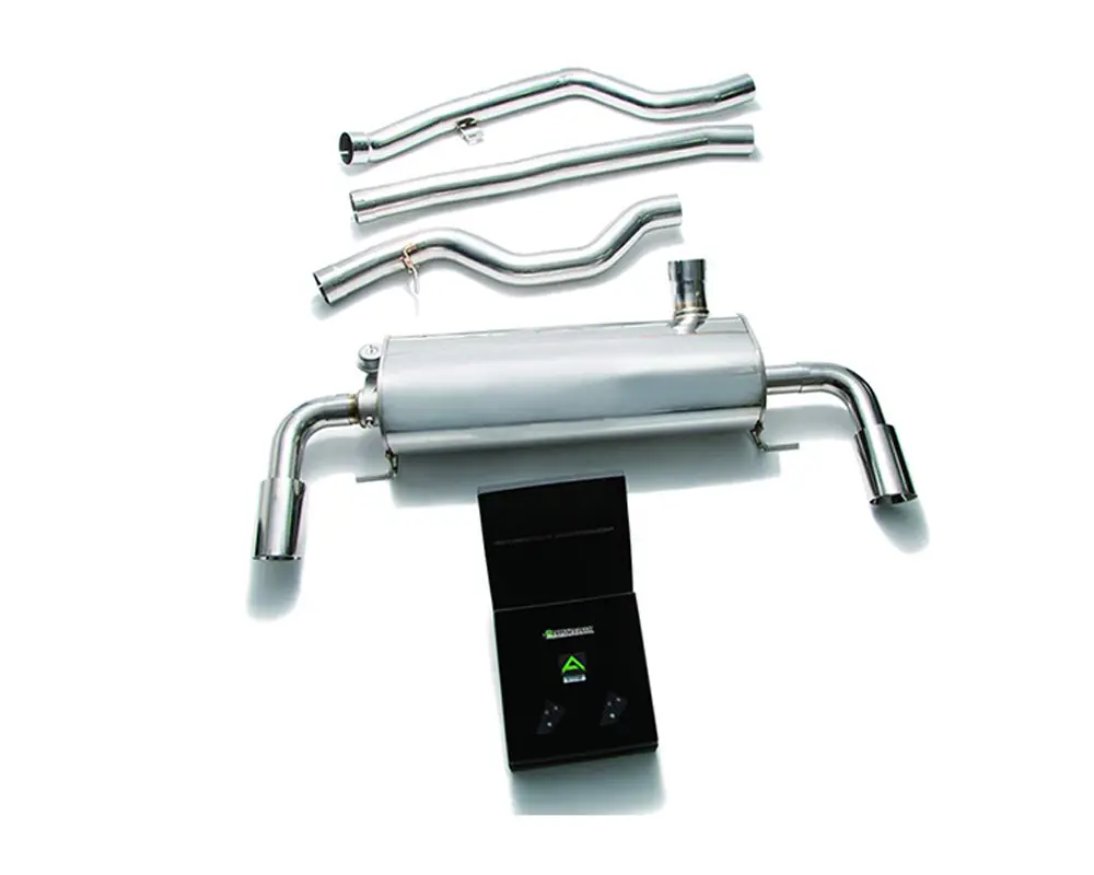 Armytrix Stainless Steel Valvetronic Catback Exhaust System Dual Chrome Silver Tips Bmw 330I G20 B48 2019+ 1