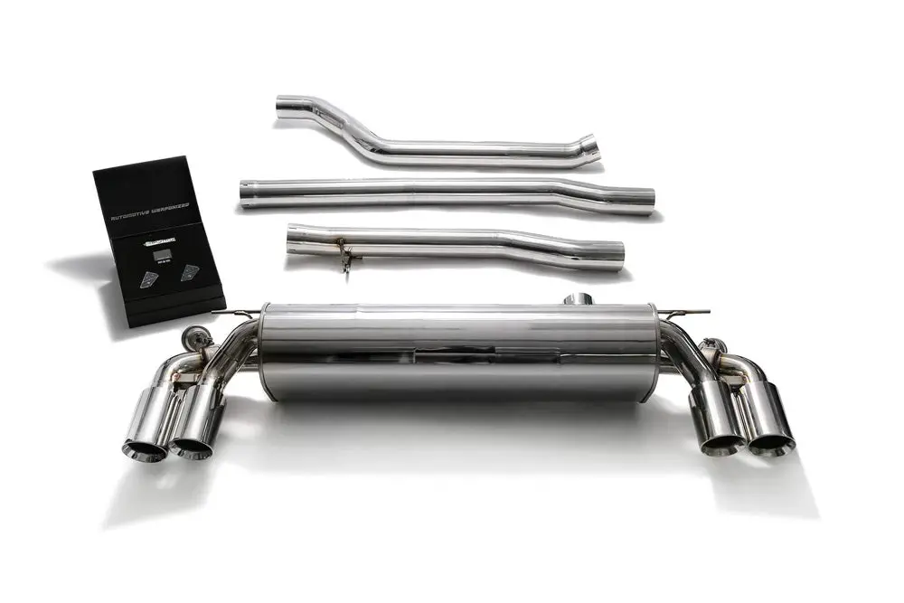 Armytrix Stainless Steel Valvetronic Catback Exhaust System Quad Chrome Silver Tips Bmw 550I G30 | G31 2017-2020 1