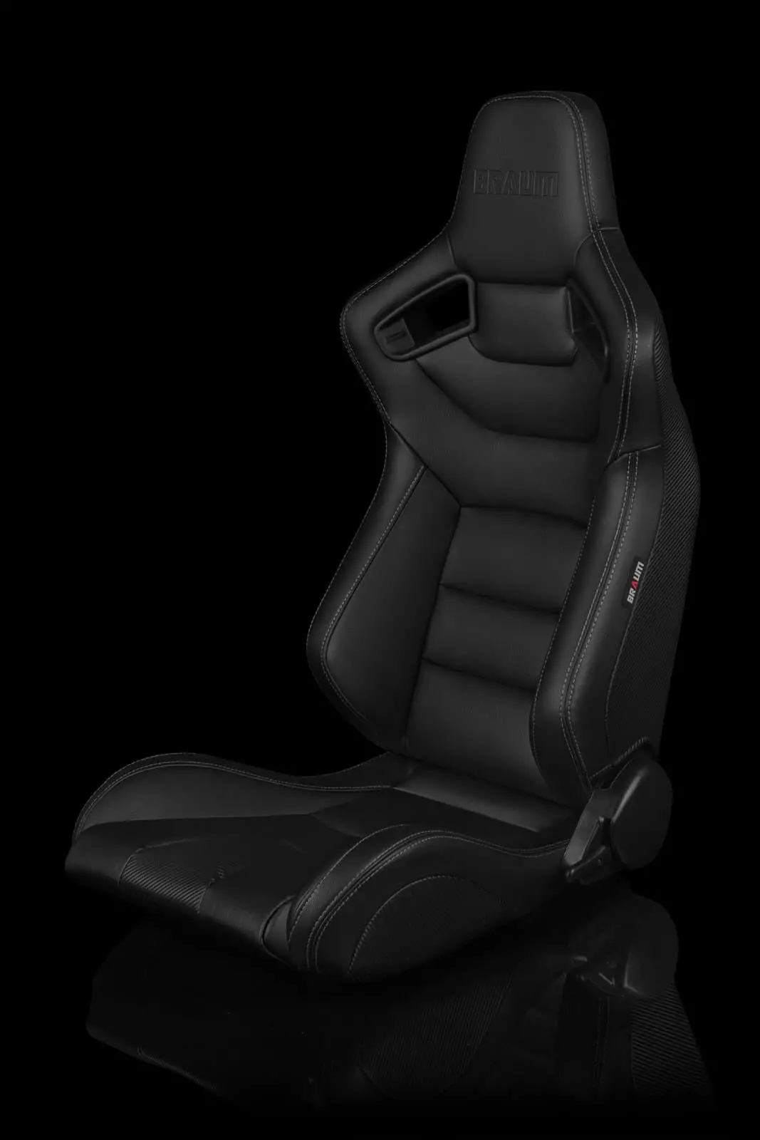 Braum Racing Seat Elite White Stitching (Pair) 1