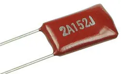 1.5Nf (0.0015Uf – 2A152j) 100V Polyester Film Capacitor 1
