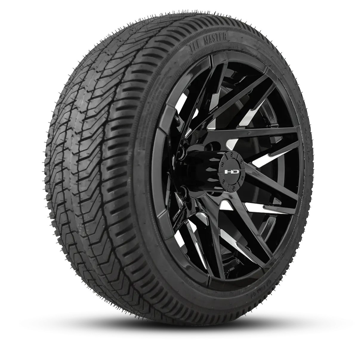 Hd Golf Wheel & Tire Package ( 1Pc ) 14X7.0 Canyon Black Milled Face W ( 1Pc ) 205/40-14 All Season Tire 1