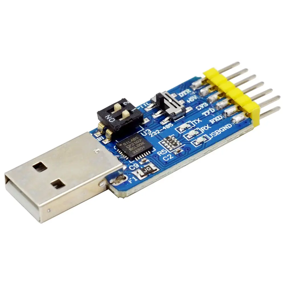 Cp2102 6-In-1 Multi-Function Serial Port Module, Usb-Ttl 485, 232, Bidirectional Conversion, Compatible With 3.3V/5V Level 1