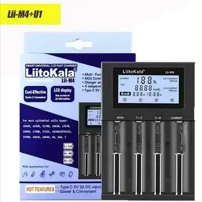 Liitokala Lii-M4 Smart Universal Lcd Fast Battery Charger With Charging, Discharging, Testing And Storage Functions 1