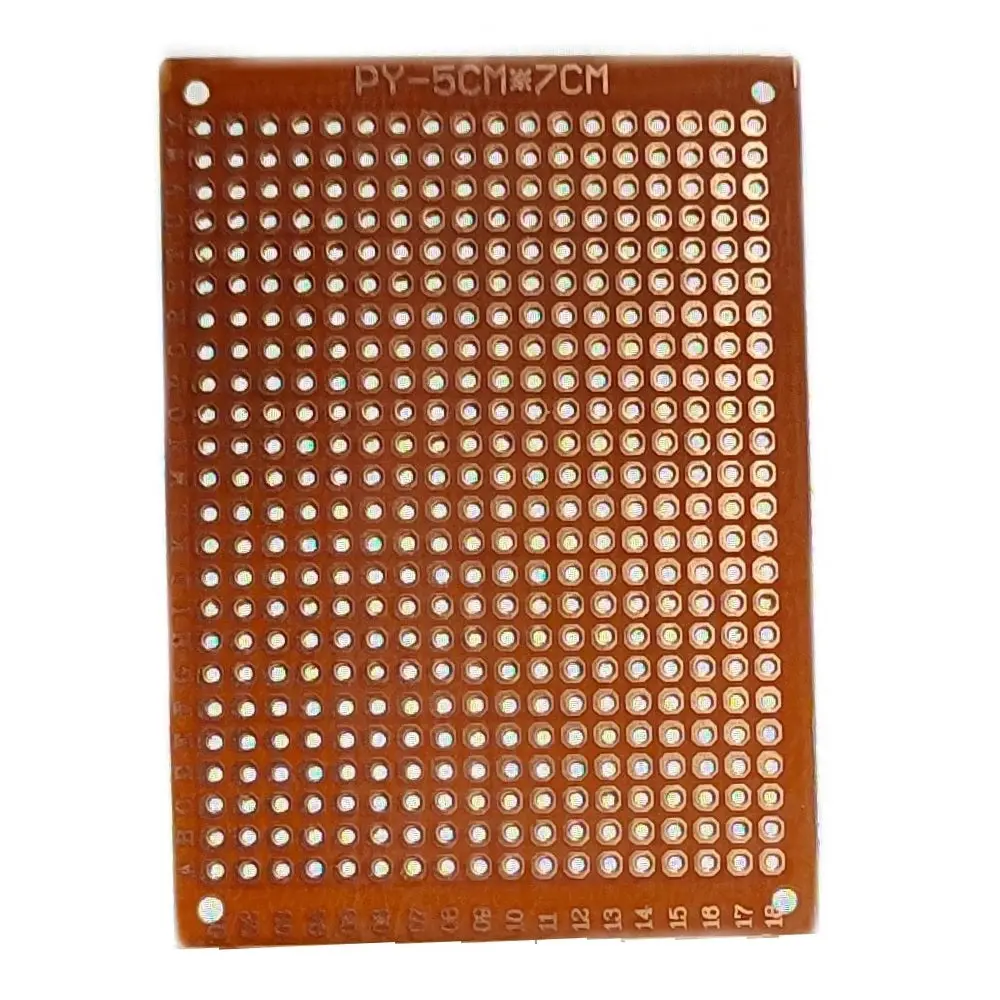 5X7 Cm Single Sided Universal Phenolic Pcb Prototype Veroboard Dotted Pcb (50X70 Mm) 1