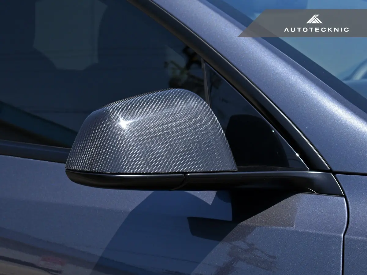 Autotecknic Dry Carbon Fiber Mirror Covers - Tesla Model Y 2