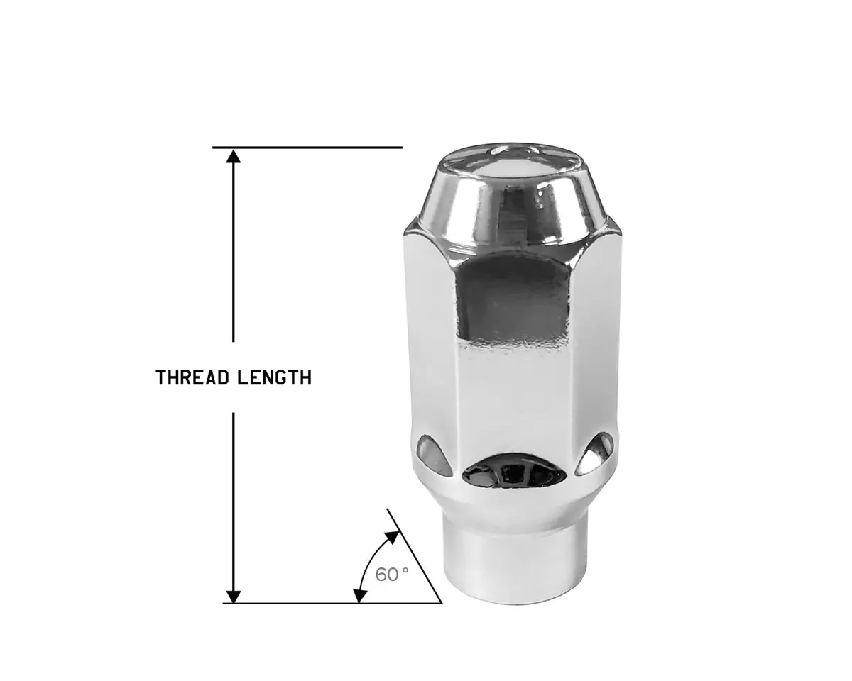 Perfectly Tight 3/4" Hex Et Lug Nut Tapered Seat 9/16-18 X 36Mm - Chrome Steel - 1 Piece 1
