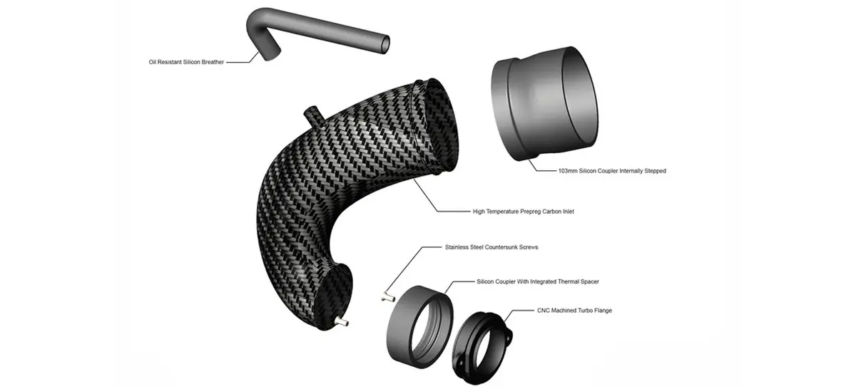 Eventuri Carbon Fibre Turbo Inlet - Audi Rs3 8V Fl /Tt Rs / Rsq3 / Rs3 8Y 2