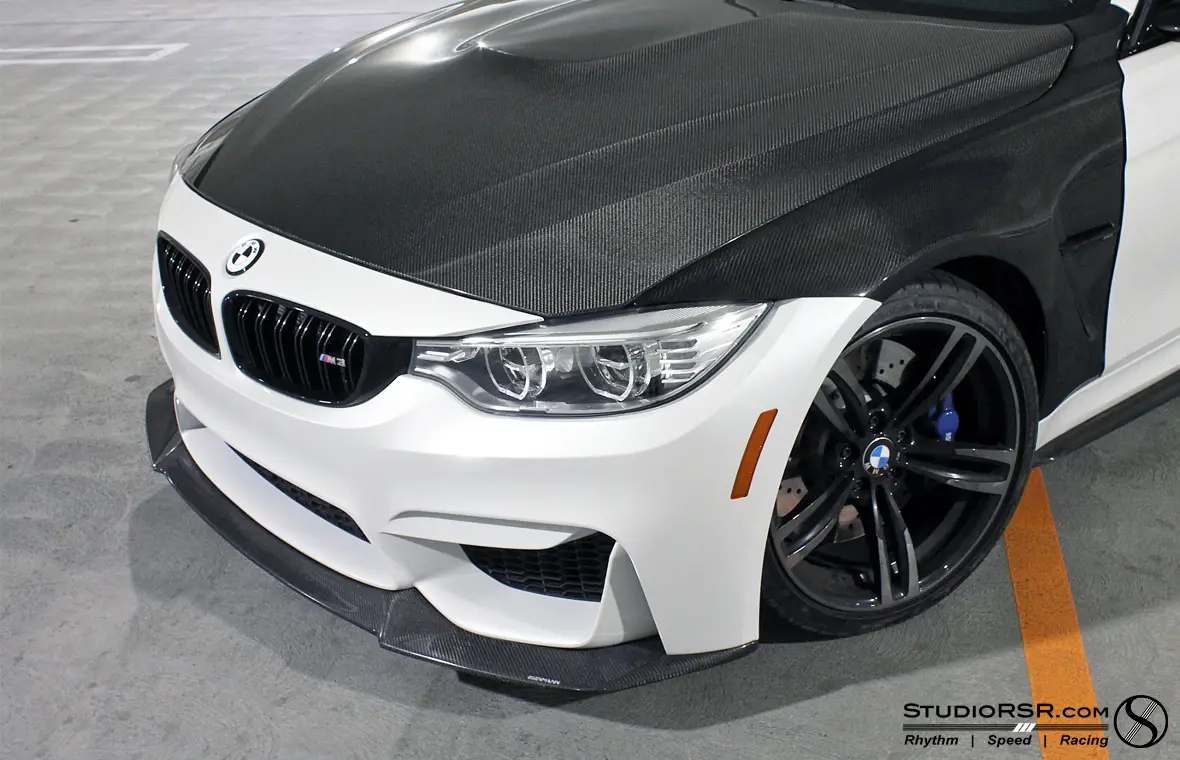 Carbon Fiber Front Lip Spoiler Bmw F80 / F82 1