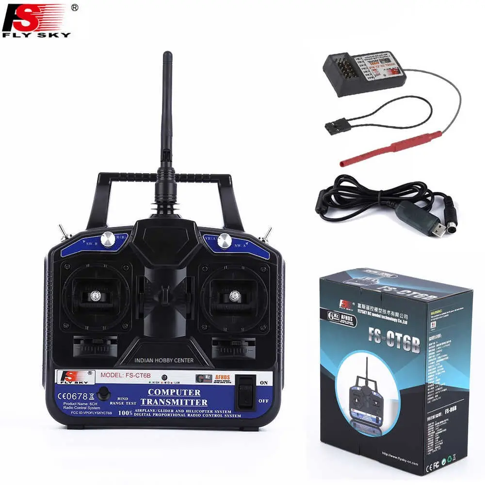 Flysky Ct6b 2.4Ghz 6Ch Transmitter With Fs-R6b Receiver 1