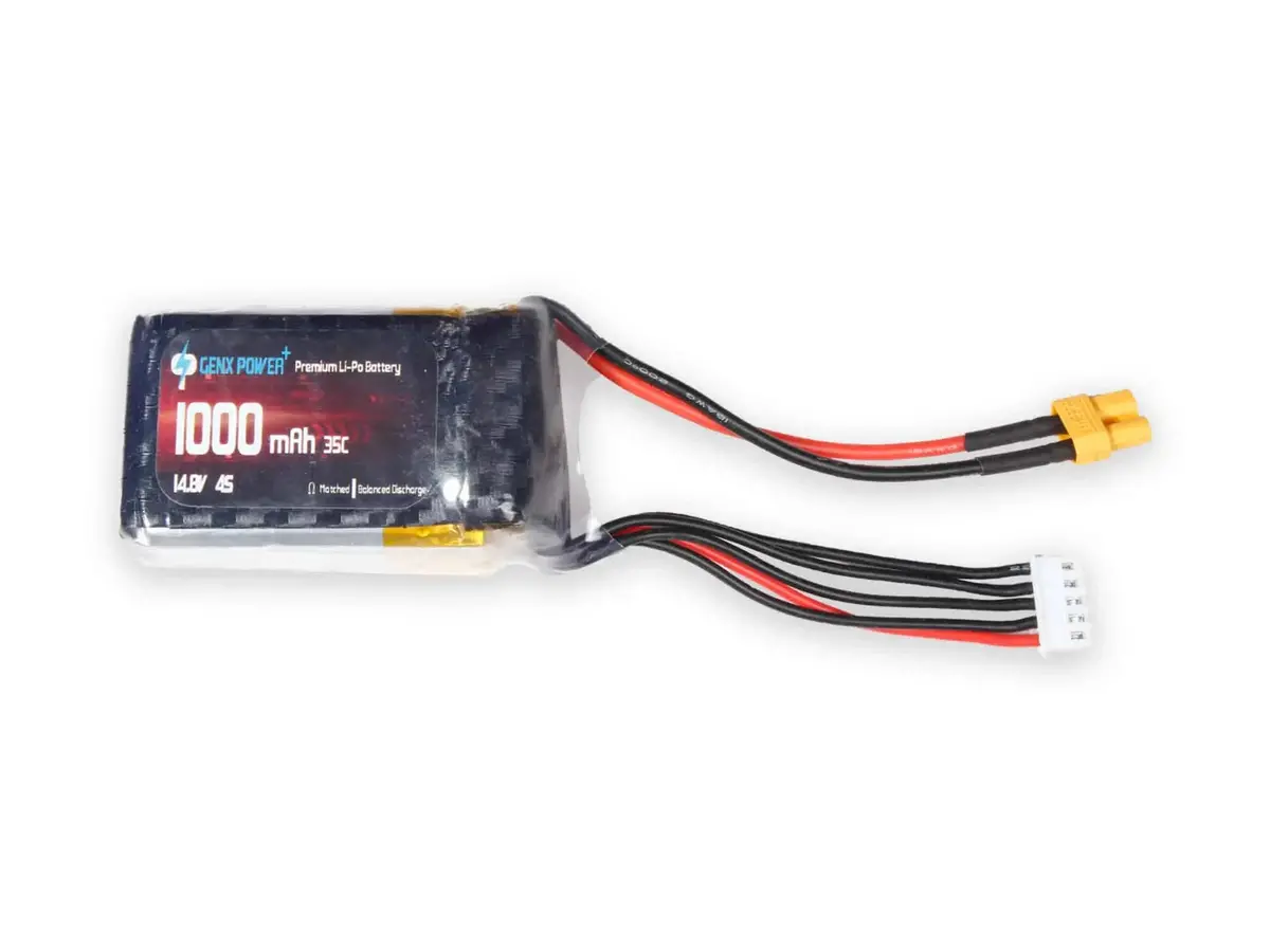 Genx 14.8V 4S 1000Mah 35C / 70C Premium Lipo Lithium Polymer Battery With Xt30 Connector 1