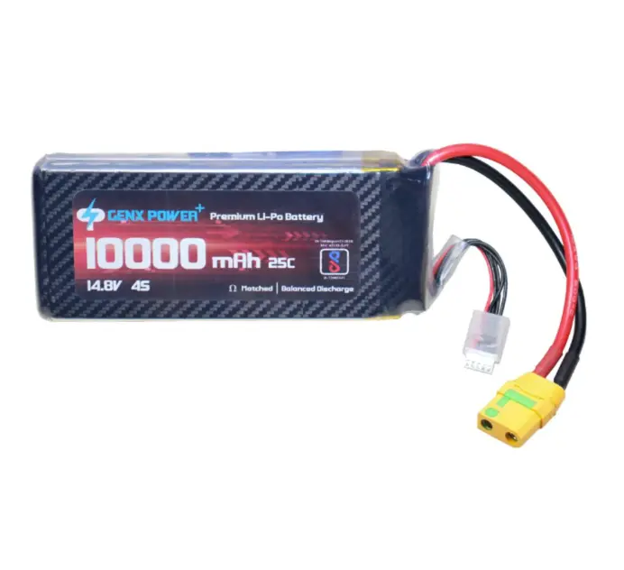 Genx 14.8V 4S 10000Mah 25C / 50C Premium Lipo Lithium Polymer Battery With Xt90s Connector 1