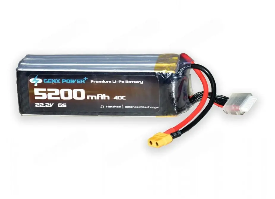 Genx 22.2V 6S 5200Mah 40C / 80C Premium Lipo Lithium Polymer Battery 1
