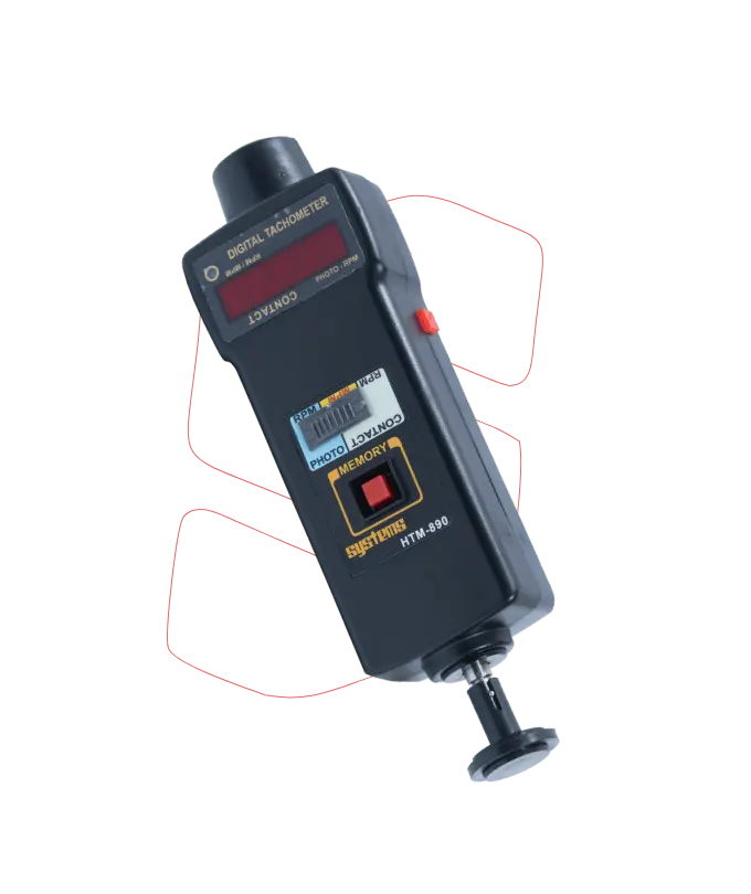 Systems Htm 890 Photo Contact Digital Tachometer (Laser / Contact) 1