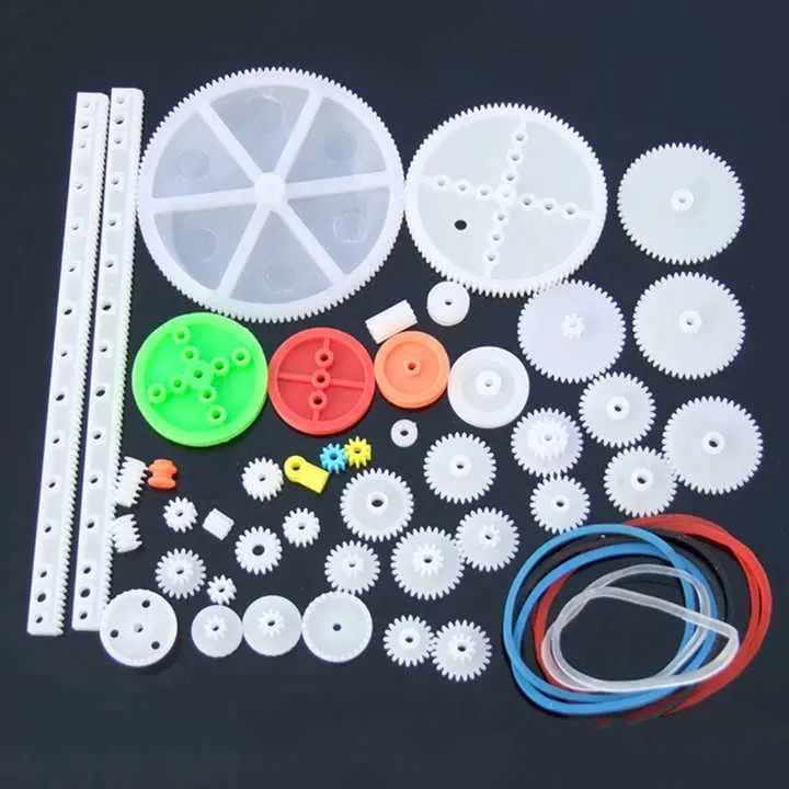 43Pcs/Lot Plastic Gears Kits Plastic Gears Spindle Gear Worm Material Package Diy Handmade Craft Car Model Accessories 1
