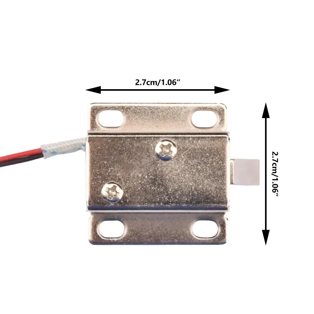 12V Dc Mini Cabinet Door Drawer Electric Lock Assembly Solenoid Lock (27X27x18)Mm 1