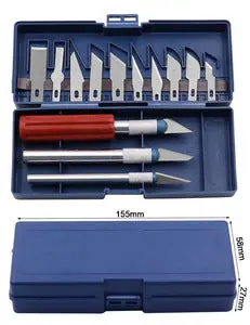 13 Pc Precision Knife Set Exacto Style Multi-Function Knife Crafts Carving Cutter Graver Sculpting Art Tool Set 1