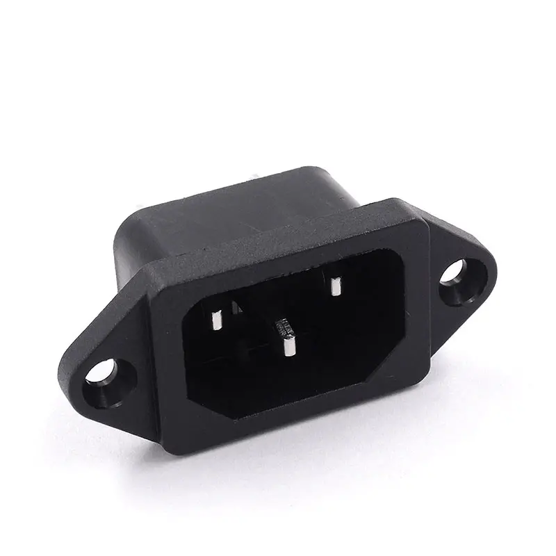 Iec320 C-14 Male Adapter Computer Power Supply Ac 250V 10A Cp-22S Panel Mount 3 Pin 2