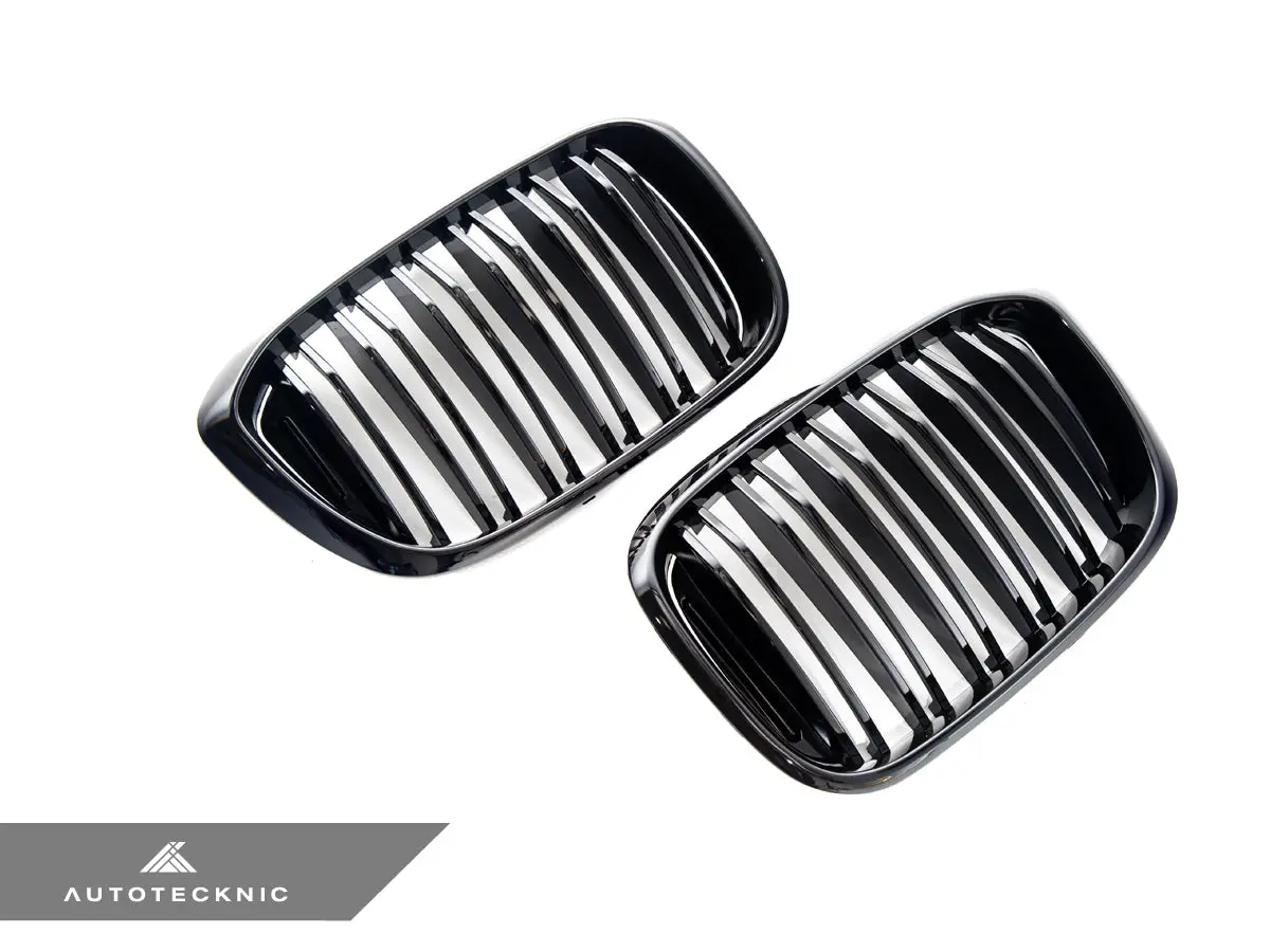 Autotecknic Dual-Slats Gloss Black Front Grille Set - G01 X3 | G02 X4 Pre-Lci 1