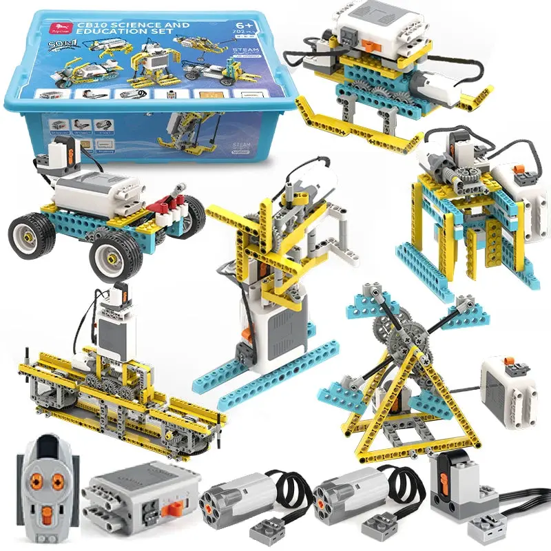 Cb10 702Pcs 50 In 1 Science And Education Set Building Blocks Robot Diy With App Control 1