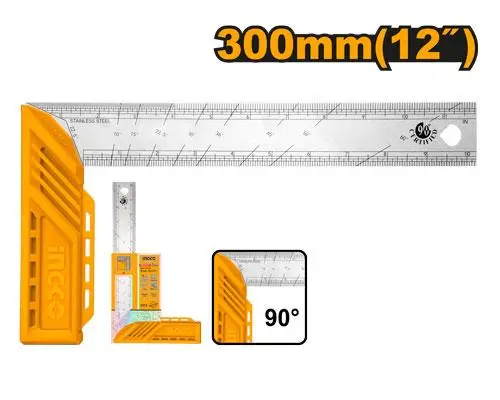 Ingco Has123002 Angle Square 12 Inch (300 Mm Length X40 Mm Width) 1