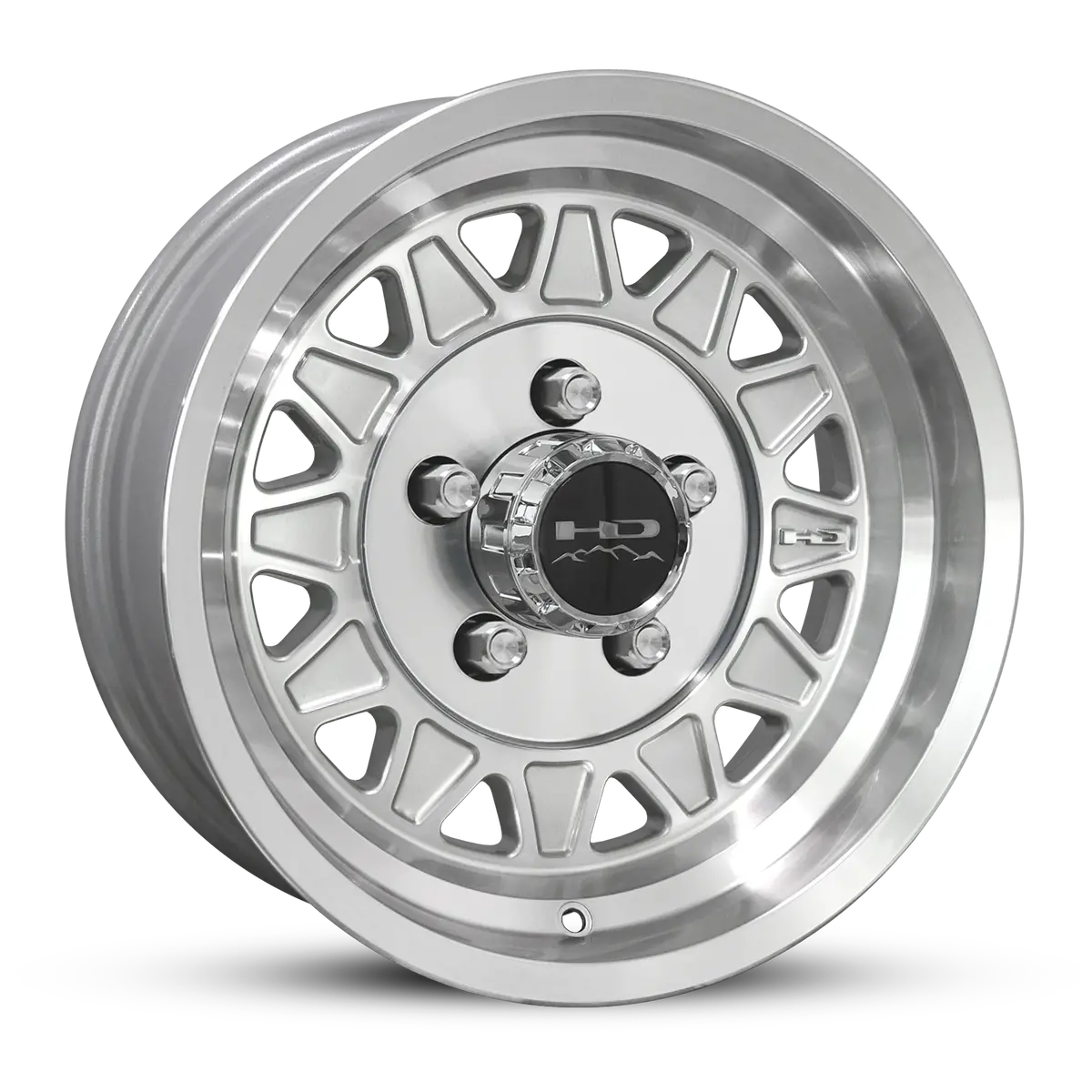 Hd Trailer Hdt Cast 15X6 +0 5X114.3Mm 83Mm Gloss Silver/Machined Face 1