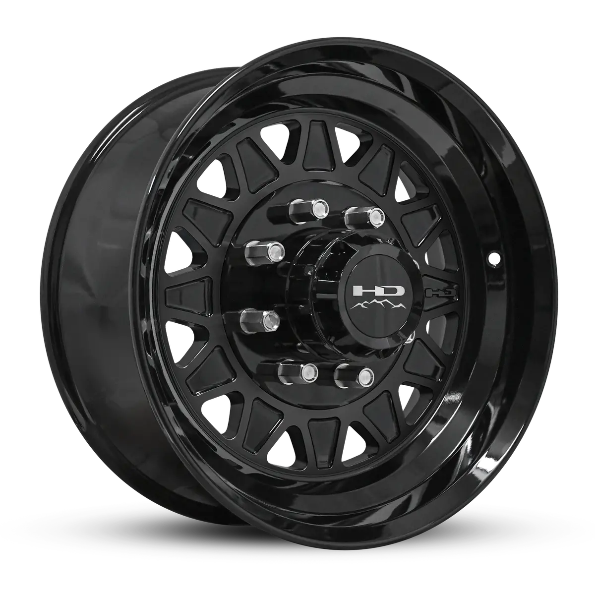 Hd Trailer Hdt Forged 17.5X6.75 +0 8X165mm 128.6Mm Gloss Black - Lug Centric 1
