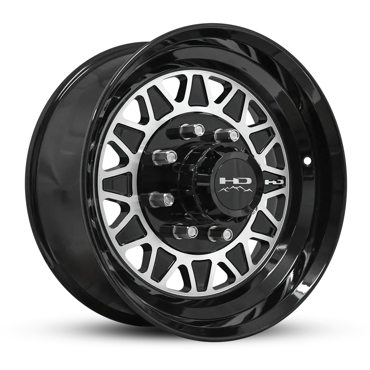 Hd Trailer Hdt Forged 17.5X6.75 +0 8X165mm 128.6Mm Gloss Black/Machined Face - Lug Centric 1