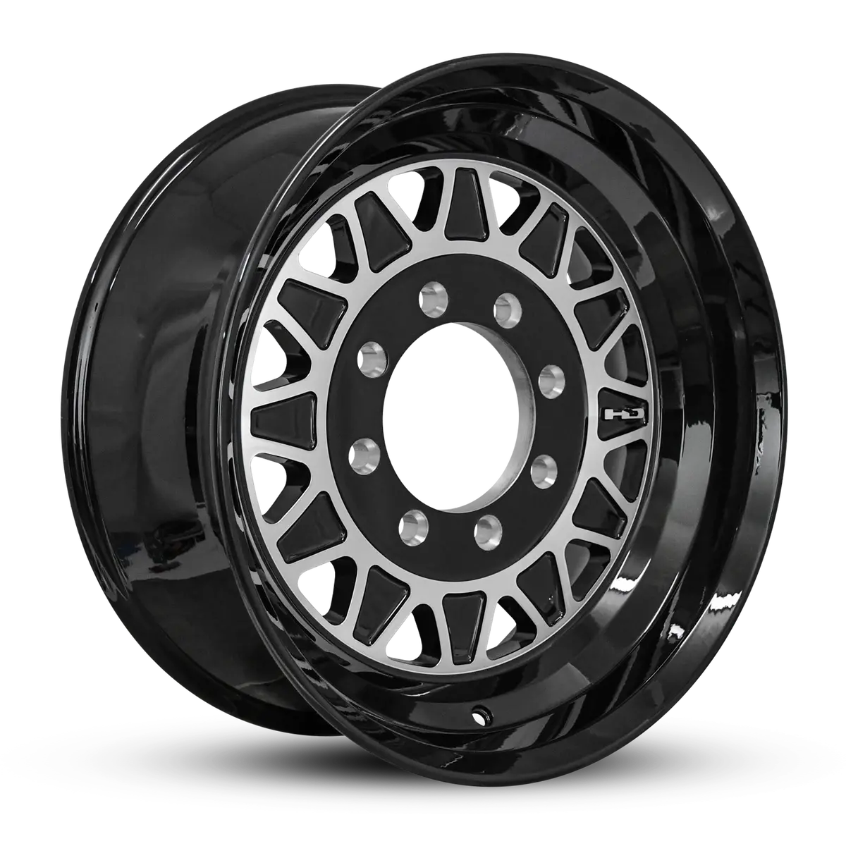 Hd Trailer Hdt Forged 17.5X6.75 +0 8X165mm 121.2Mm Gloss Black/Machined Face - Hub Centric - Cap Not Included 1