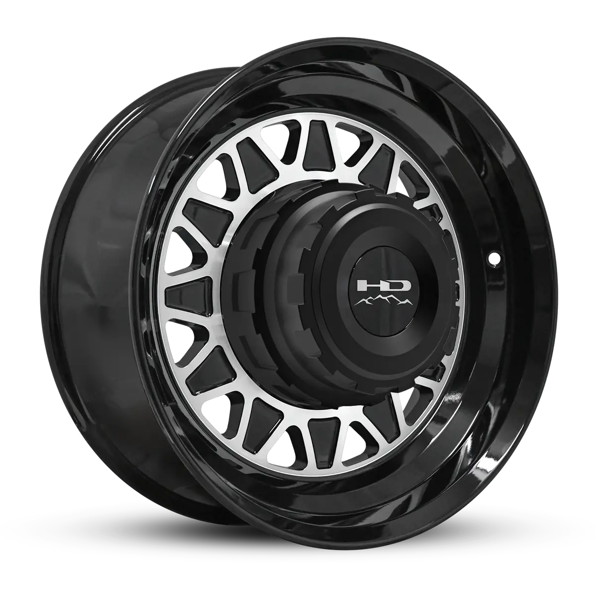 Hd Trailer Hdt Forged 17.5X6.75 +0 8X165mm 121.2Mm Gloss Black/Machined Face - Hub Centric - Cap Not Included 2