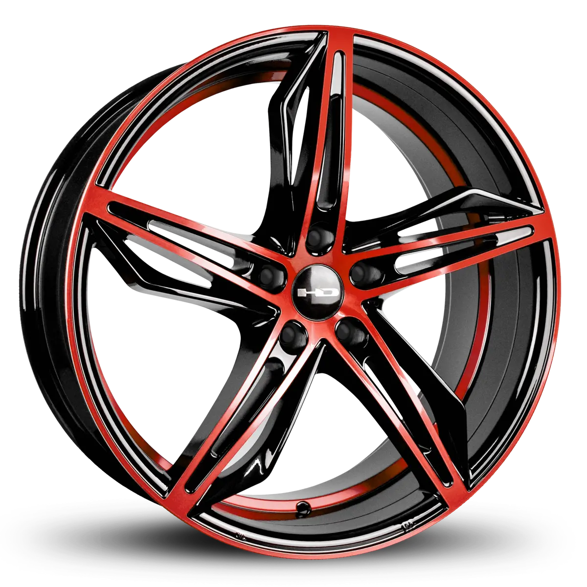 Hd Wheels Fly Cutter 18X8 +35 5X114.3Mm 73.1Mm Gloss Red&Bk/Machined Face 1