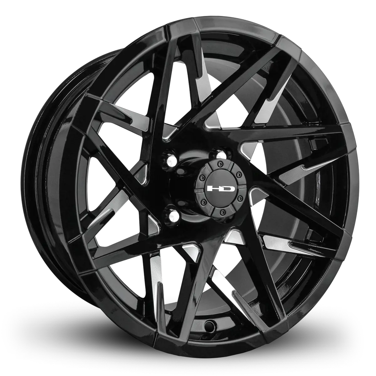 Hd Golf Canyon 14X7 -14 4X101.6Mm 68.2Mm Gloss Black/Milled Face 1