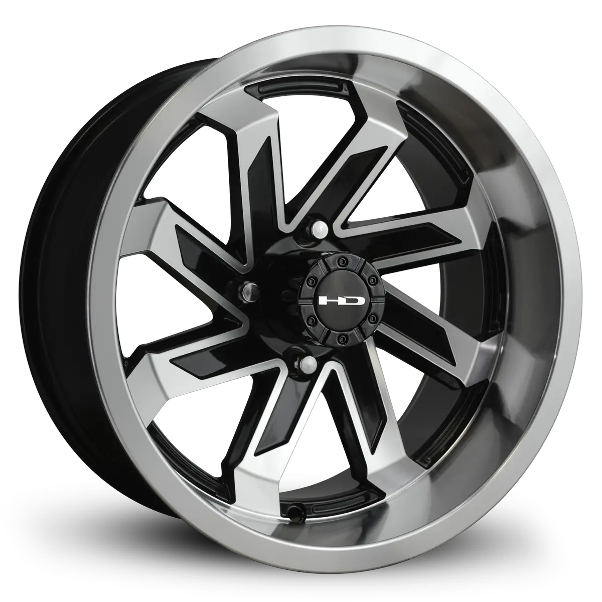 Hd Golf Saw 14X7 -14 4X101.6Mm 68.2Mm Gloss Black/Machined Face&Lip 1