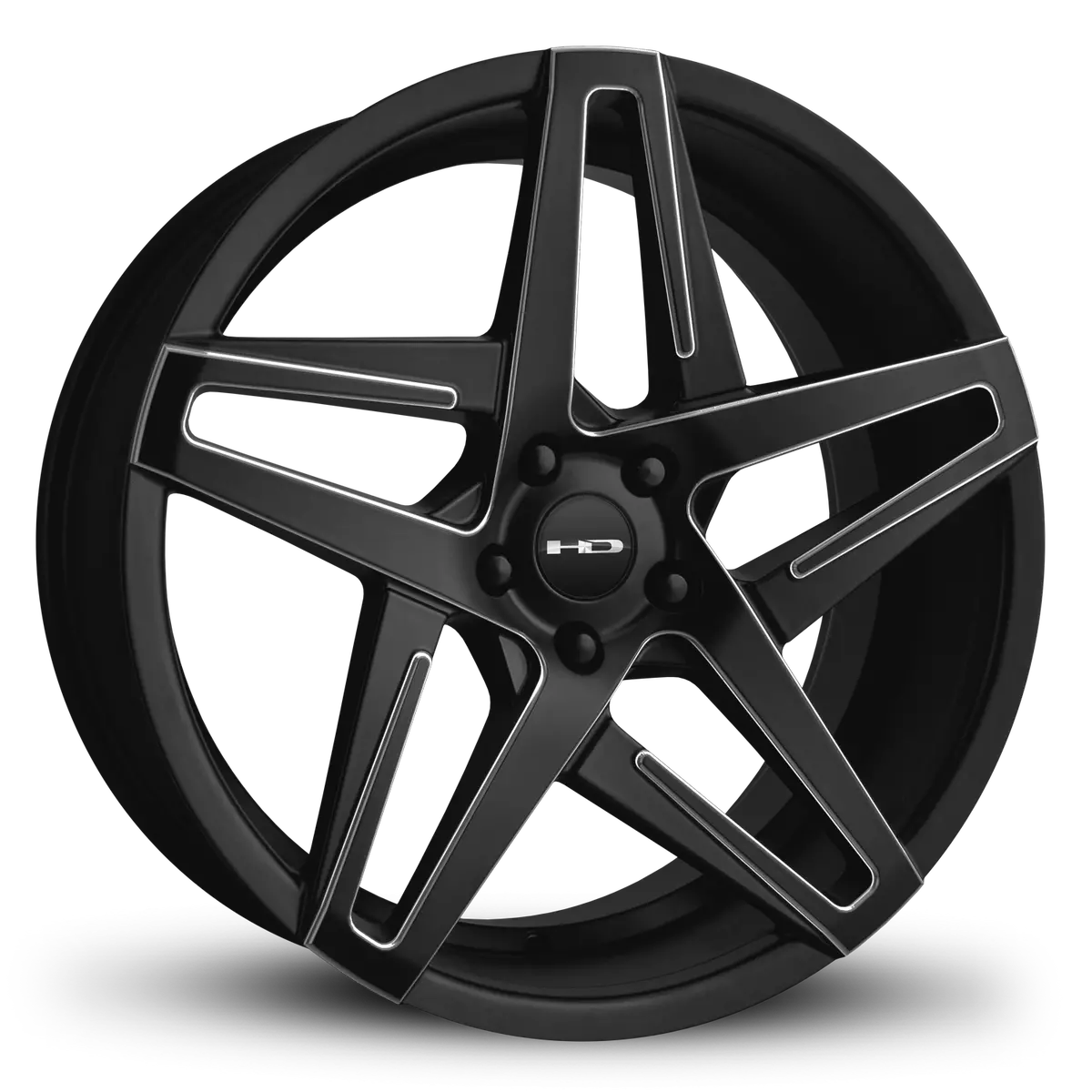 Hd Wheels Hairpin 20X8.5 +35 5X114.3Mm 73.1Mm Satin Black/Milled Edge 1