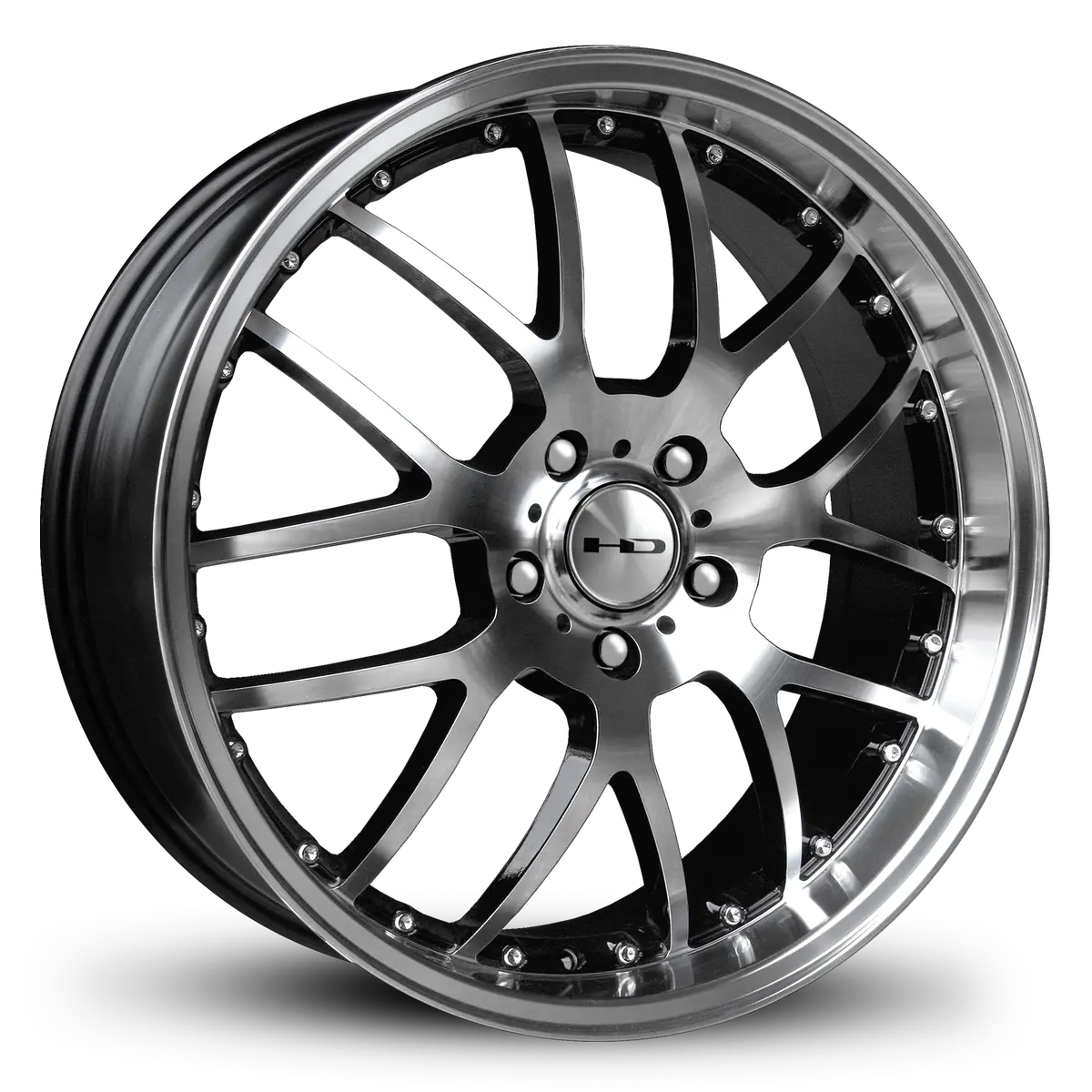 Hd Wheels Msr 20X8 +35 5X120mm 74.1Mm Gloss Black/Mchnd Fc Chr/Riv 1