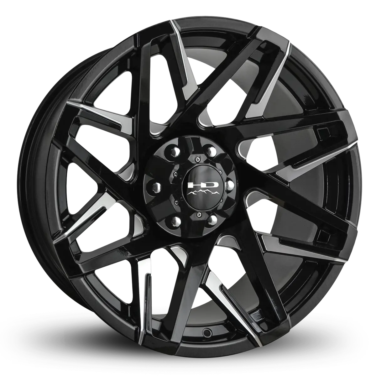 Hd Offroad Canyon 20X9 +0 6X135/6X139.7Mm 106.2Mm Gloss Black/Milled Face 1
