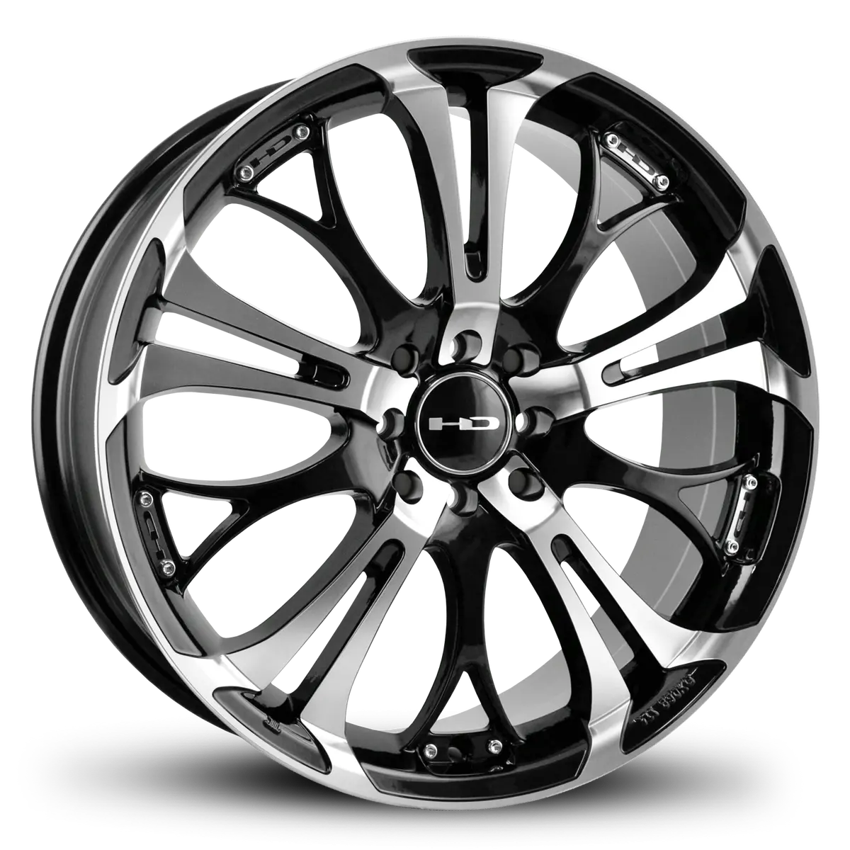 Hd Wheels Spinout 18X7.5 +40 4X100/4X114.3Mm 73.1Mm Gloss Black/Machined Face 1