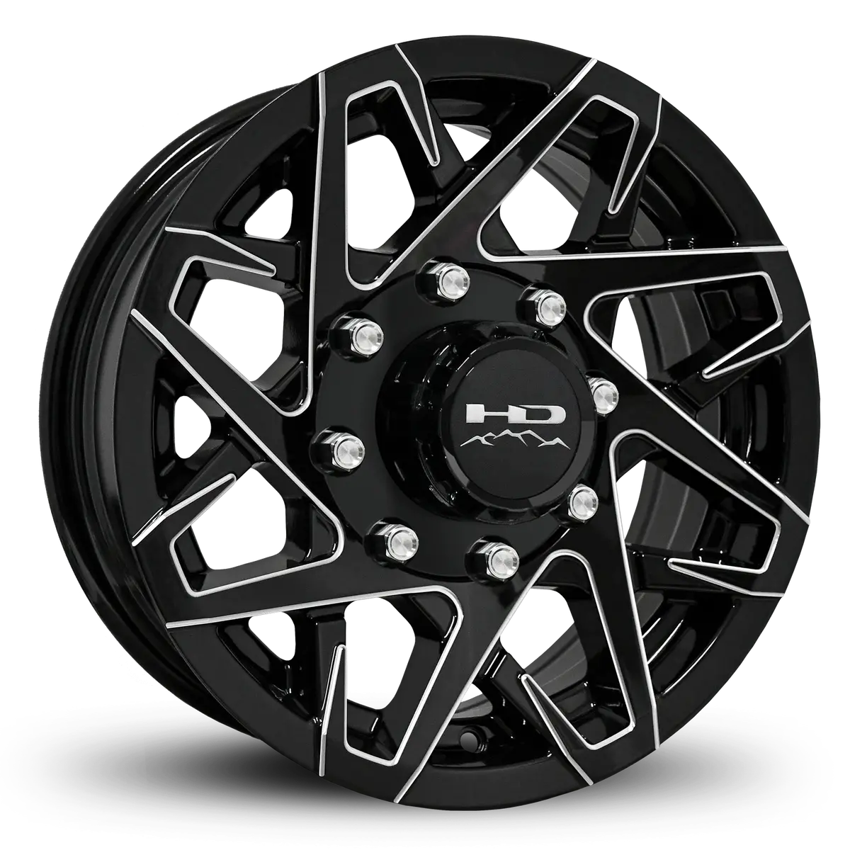 Hd Trailer Canyon 16X6 +0 8X165mm 128.6Mm Gloss Black/Milled Edge 1