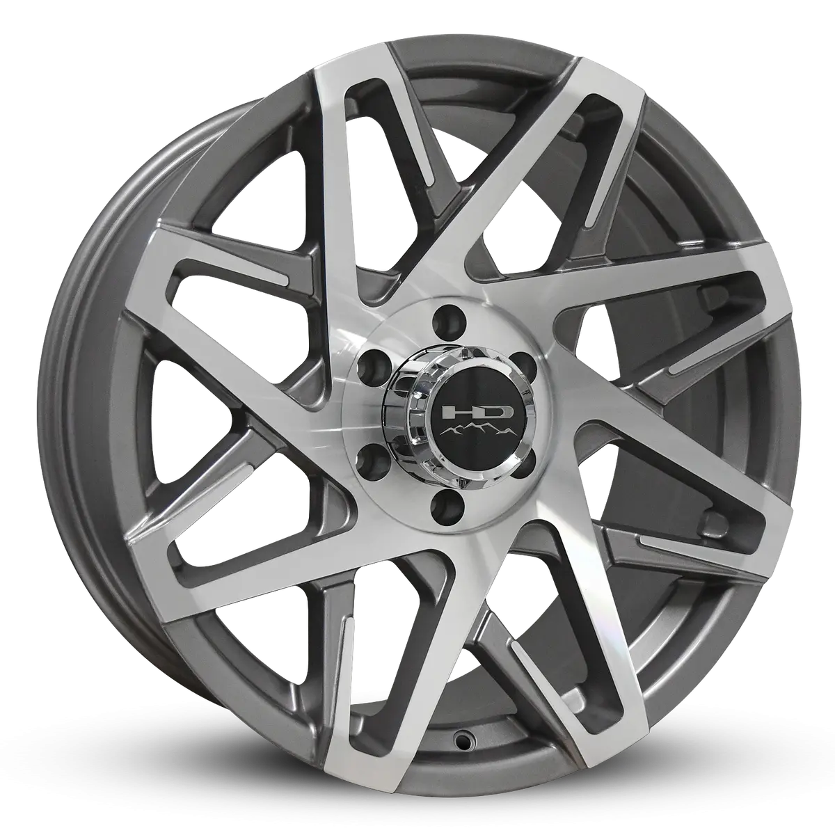 Hd Trailer Canyon 20X9 +0 6X139.7Mm 108Mm Gloss Gun Metal Machined Face 1