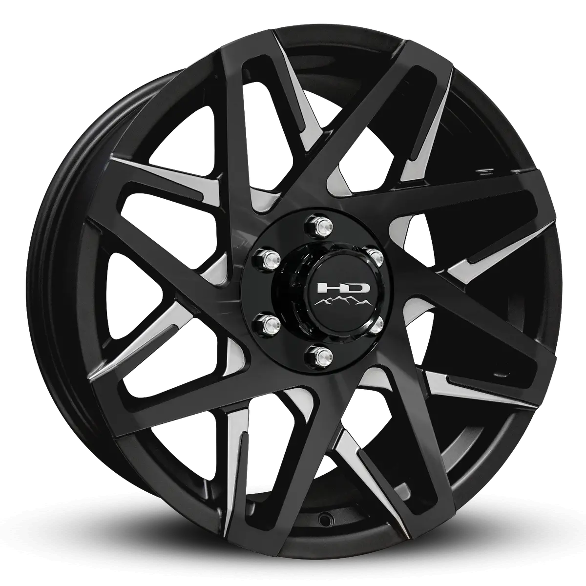 Hd Trailer Canyon 20X9 +0 6X139.7Mm 108Mm Gloss Black Milled Face 1