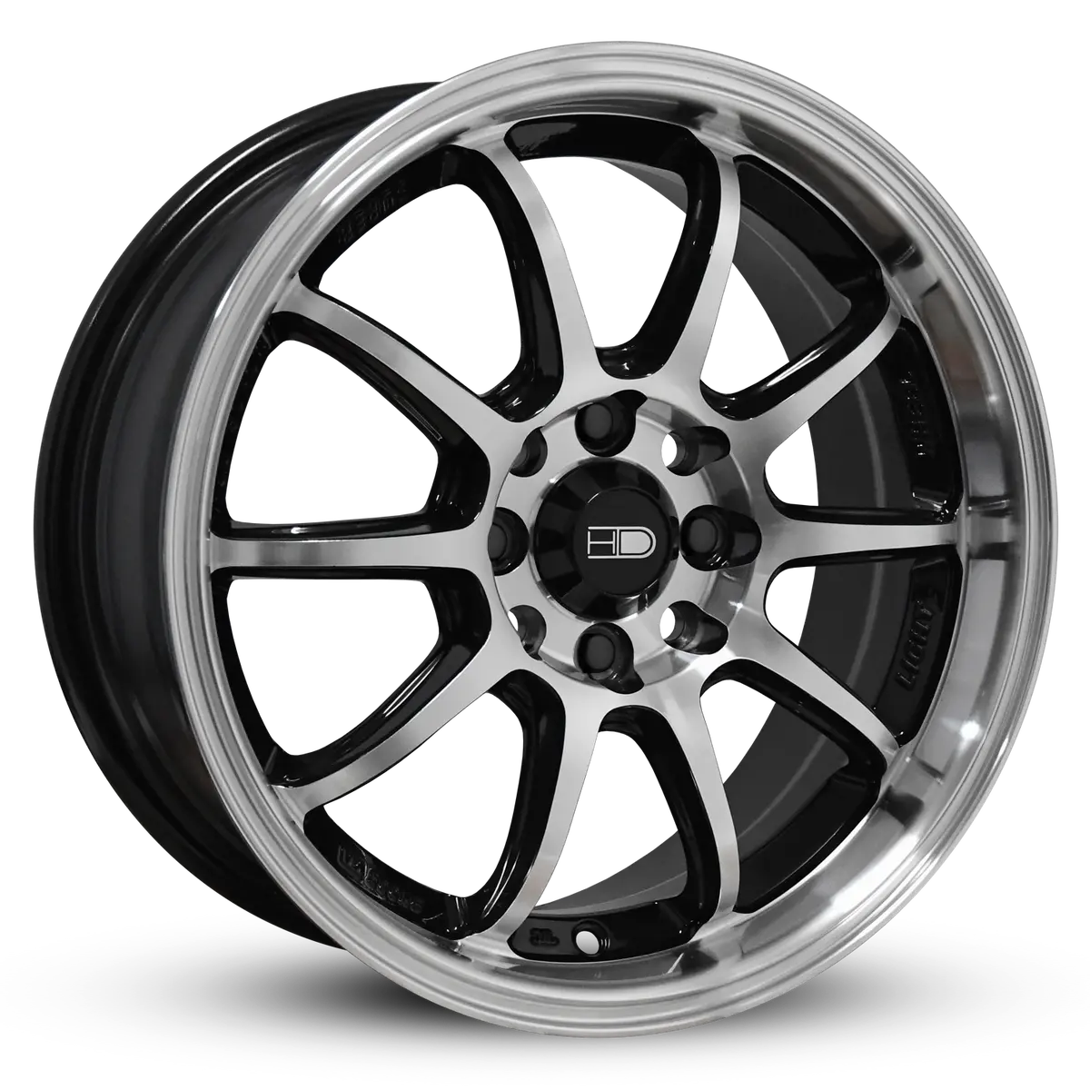 Hd Wheels Clutch 15X6.5 +35 4X108mm/4X100 73.1Mm Gloss Black W/Machined Face 1