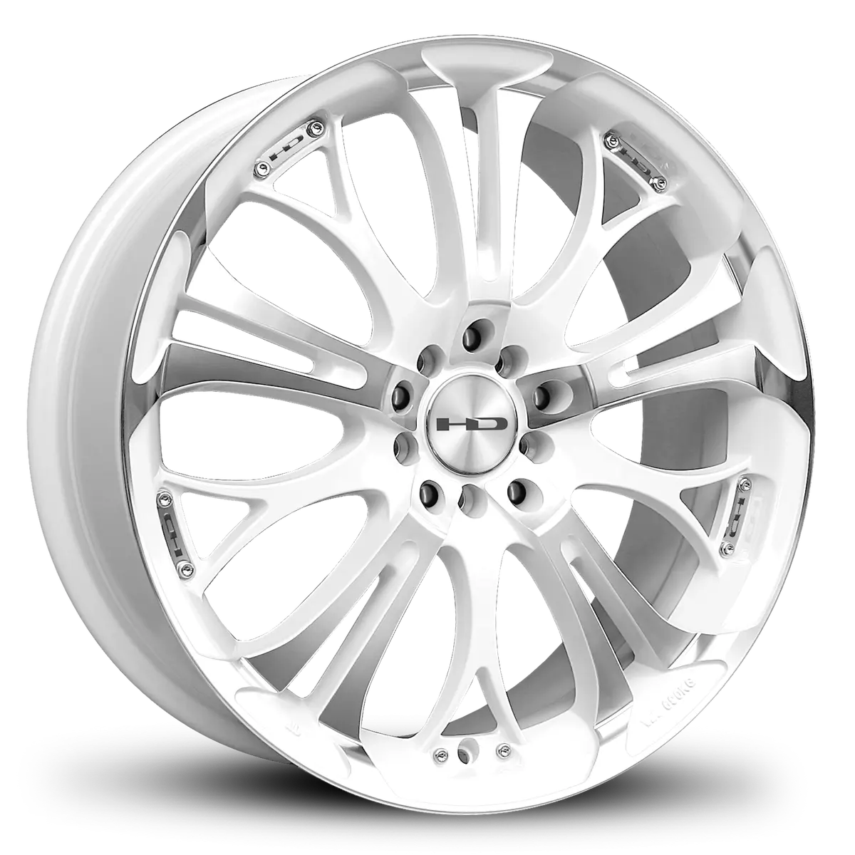 Hd Wheels Spinout 18X7.5 +35 5X112/5X114.3Mm 73.1Mm Gloss White/Machined Face 1