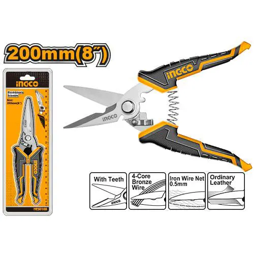 Ingco Hes0188 Electrician's Scissors 8 Inch 1