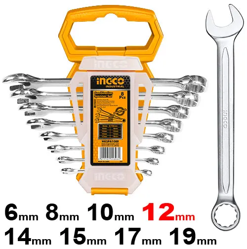 Ingco Hkspa1088 8Pcs Combination Spanner Set 1