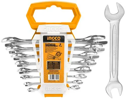 Ingco Hkspa2088 Double Open End Spanner Set Of 8 Pcs 1