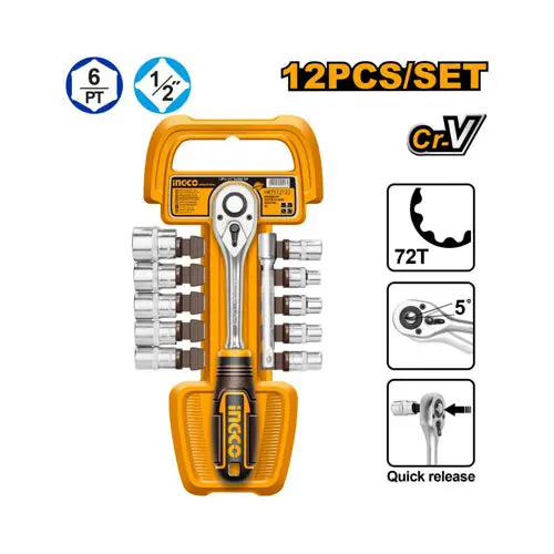 Ingco Hkts12122 12Pcs 1/2 Inch Socket Set 2